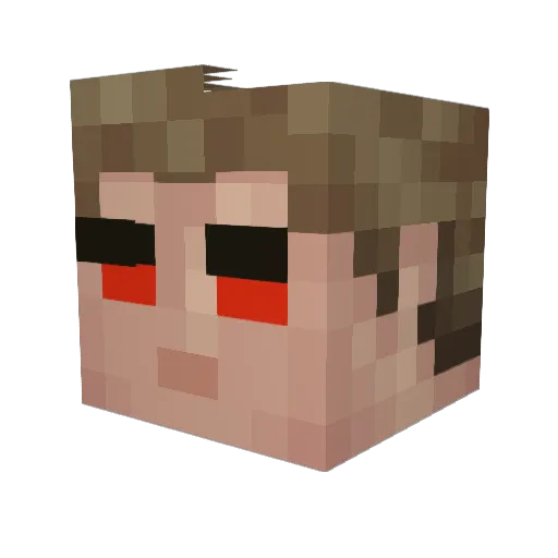 Syntax_error246 Minecraft avatar head, 3D render