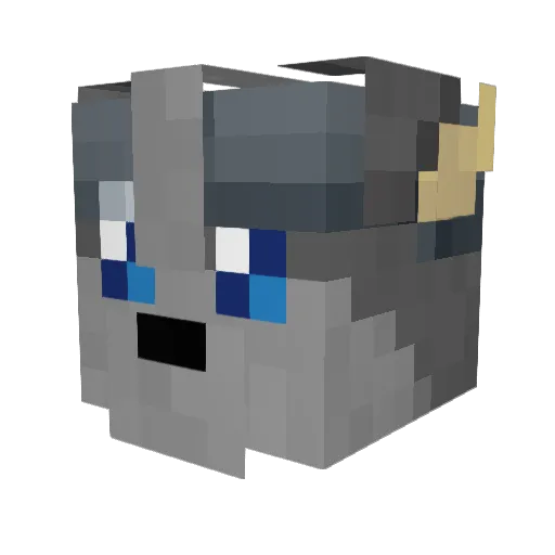 Syntecy Minecraft avatar head, 3D render