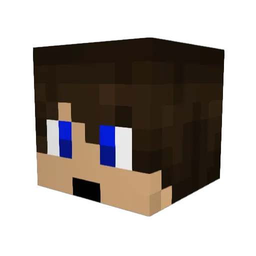 Synteny Minecraft avatar head, 3D render
