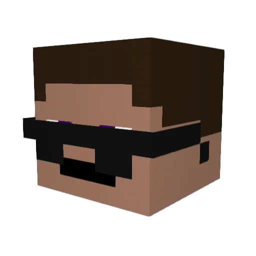 Synth3tical Minecraft avatar head, 3D render
