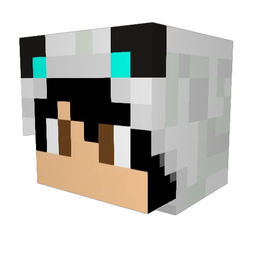 Synth3xis Minecraft avatar head, 3D render
