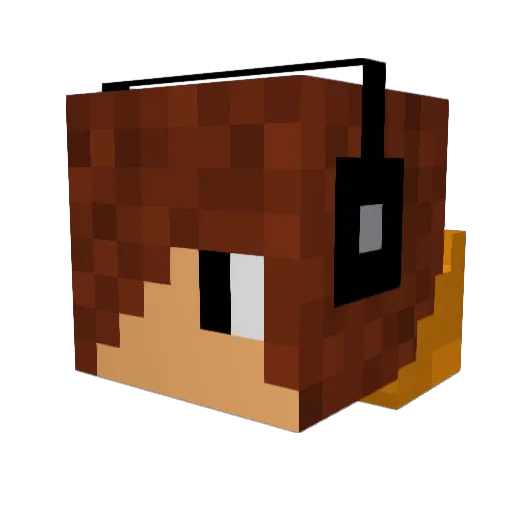 Synthaezia Minecraft avatar head, 3D render