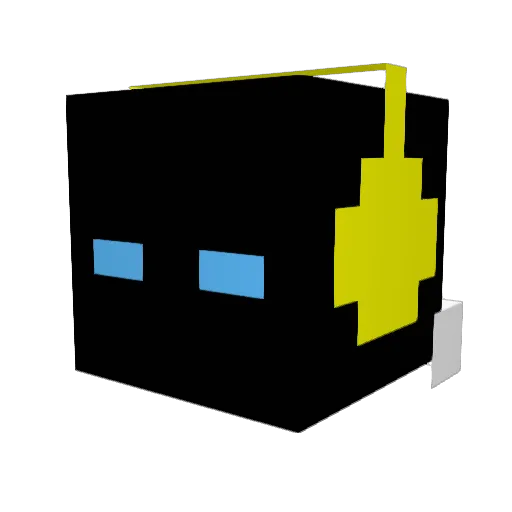 Synthalis Minecraft avatar head, 3D render