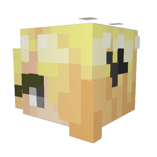 Synthear Minecraft avatar head, 3D render