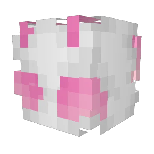 Synthella Minecraft avatar head, 3D render