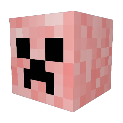 SyntheticNaCl Minecraft avatar head, 3D render