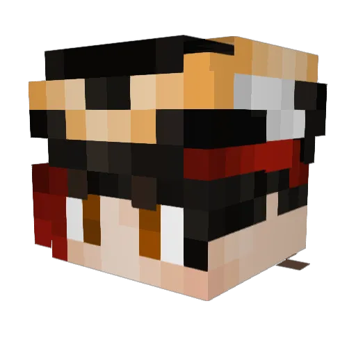 Synthetical29 Minecraft avatar head, 3D render