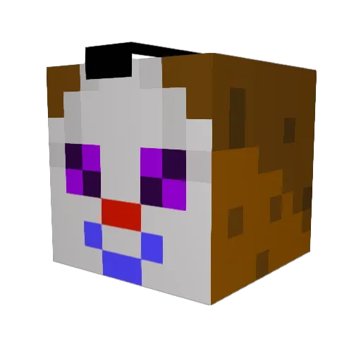 Synthezoid_ Minecraft avatar head, 3D render