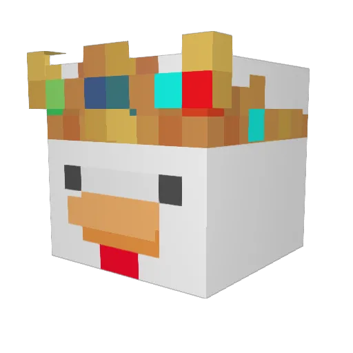 Synthreaper Minecraft avatar head, 3D render