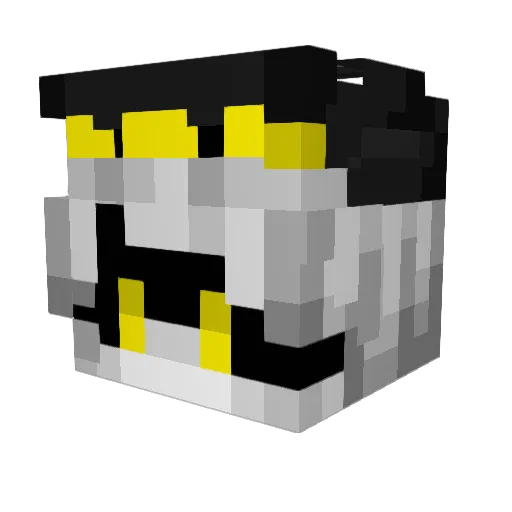 Synthstar_ Minecraft avatar head, 3D render