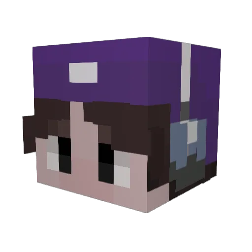 SynthwaveBoy Minecraft avatar head, 3D render