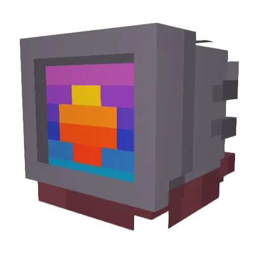 SynthwaveHero_ Minecraft avatar head, 3D render
