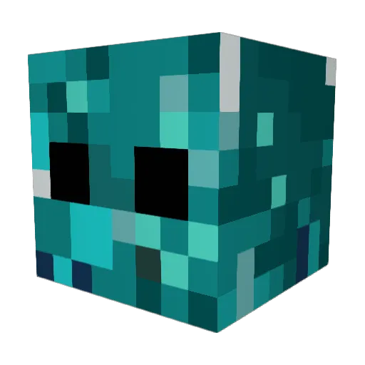 Synvalos Minecraft avatar head, 3D render