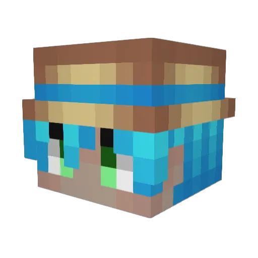 SynxWeb Minecraft avatar head, 3D render