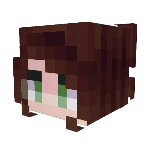 Synxia Minecraft avatar head, 3D render