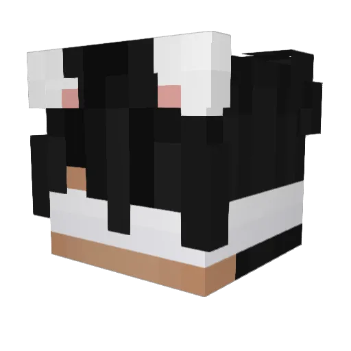 Synzoku Minecraft avatar head, 3D render