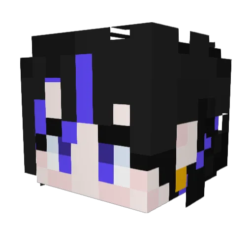 Syoha Minecraft avatar head, 3D render