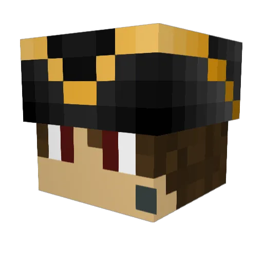Syok Minecraft avatar head, 3D render