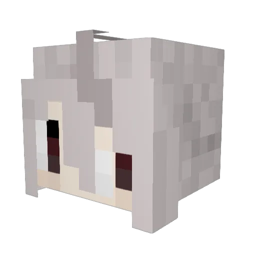 Syokochan Minecraft avatar head, 3D render