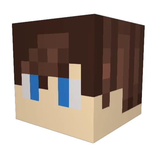 Syolis Minecraft avatar head, 3D render
