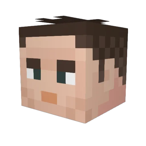 Syomk Minecraft avatar head, 3D render