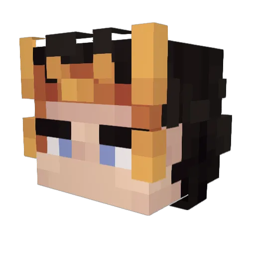 Syon10 Minecraft avatar head, 3D render