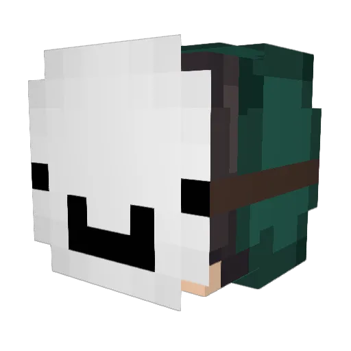 Syp556 Minecraft avatar head, 3D render