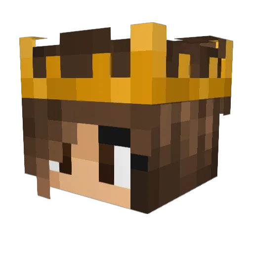 Syphaa Minecraft avatar head, 3D render