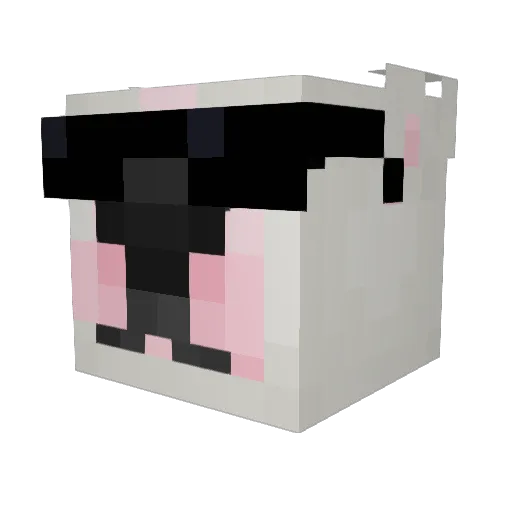Syphers Minecraft avatar head, 3D render