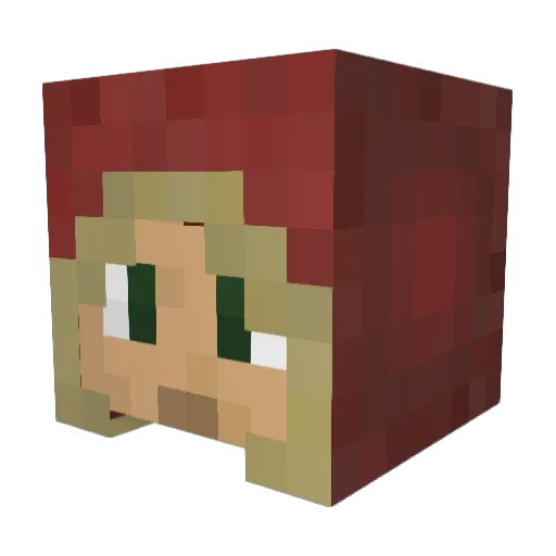Syphir Minecraft avatar head, 3D render