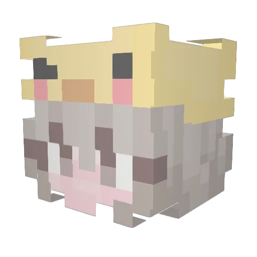 Syphyr Minecraft avatar head, 3D render