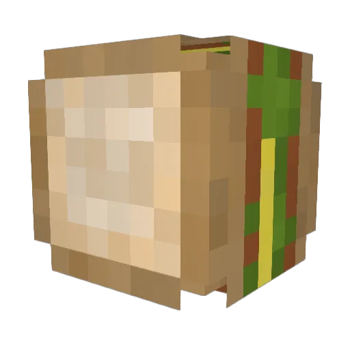 Sypll Minecraft avatar head, 3D render