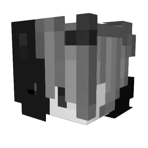 Sypps Minecraft avatar head, 3D render