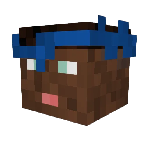 Syqos Minecraft avatar head, 3D render