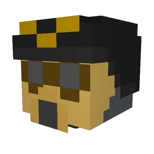 Syr_No Minecraft avatar head, 3D render