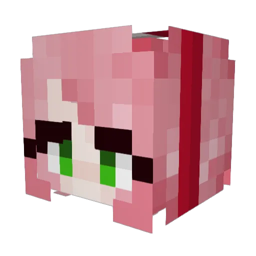 SyraScarlet Minecraft avatar head, 3D render