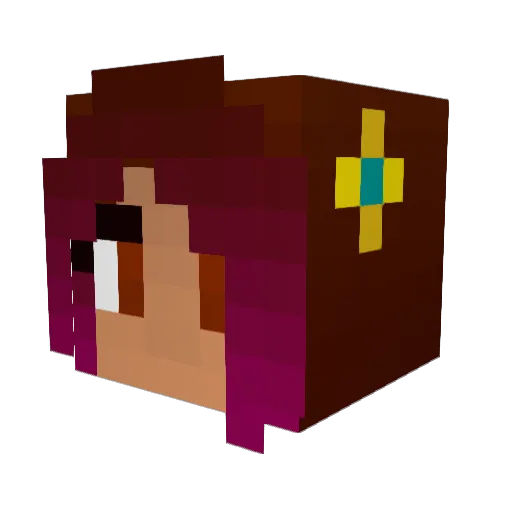 SyraXD Minecraft avatar head, 3D render