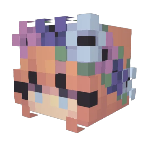Syralynne Minecraft avatar head, 3D render