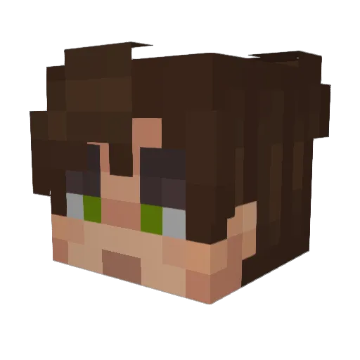 Syreks Minecraft avatar head, 3D render
