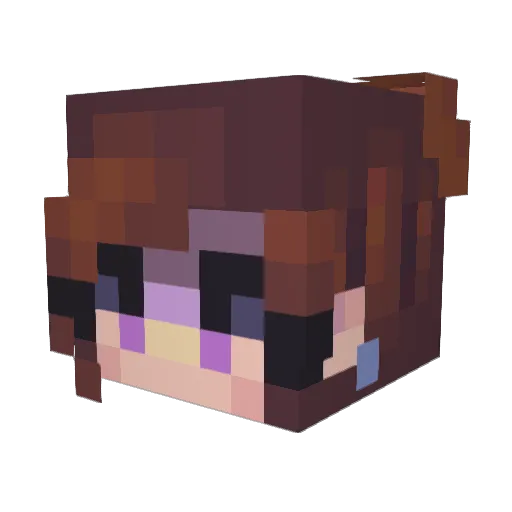 SyrenSnacks Minecraft avatar head, 3D render