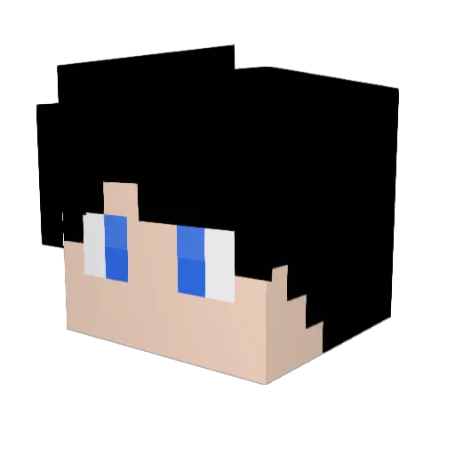 Syrena09 Minecraft avatar head, 3D render