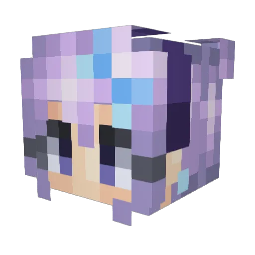 Syrene Minecraft avatar head, 3D render