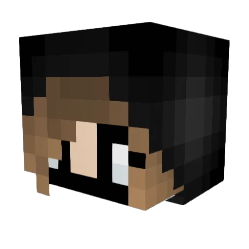 Syrianix Minecraft avatar head, 3D render