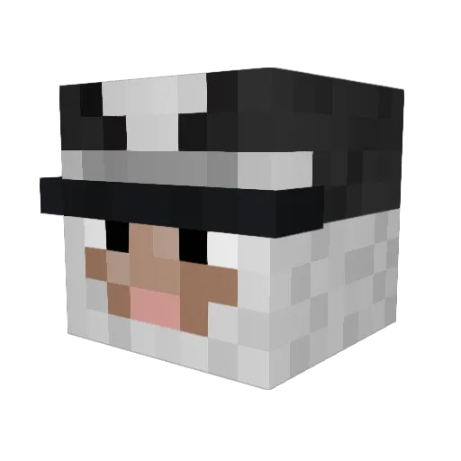 Syriciri Minecraft avatar head, 3D render