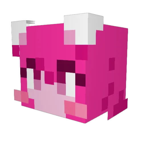 SyringaV Minecraft avatar head, 3D render