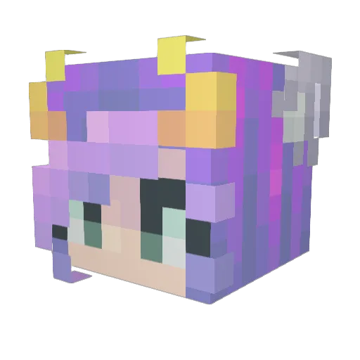 Syrinit Minecraft avatar head, 3D render