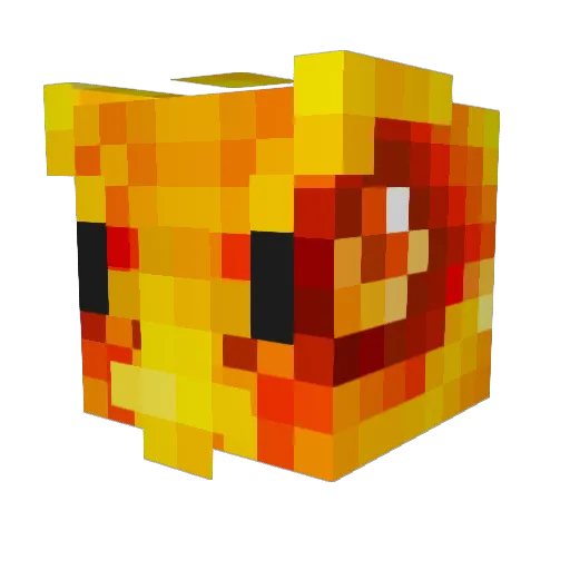 Syrinx Minecraft avatar head, 3D render