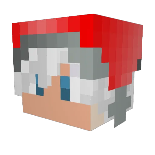 Syrost Minecraft avatar head, 3D render