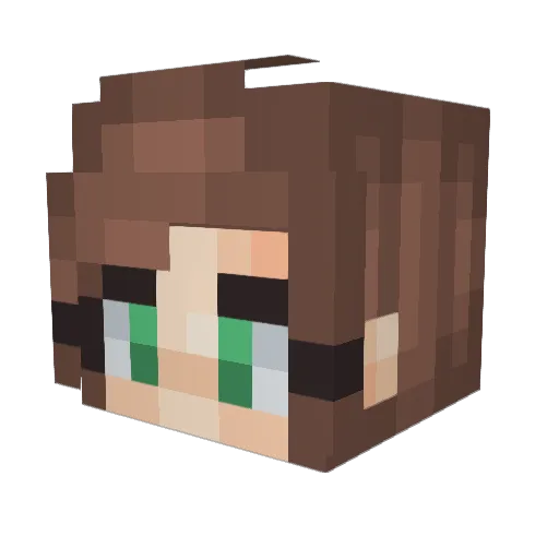 SyruBlur23 Minecraft avatar head, 3D render