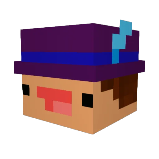 Syrum Minecraft avatar head, 3D render